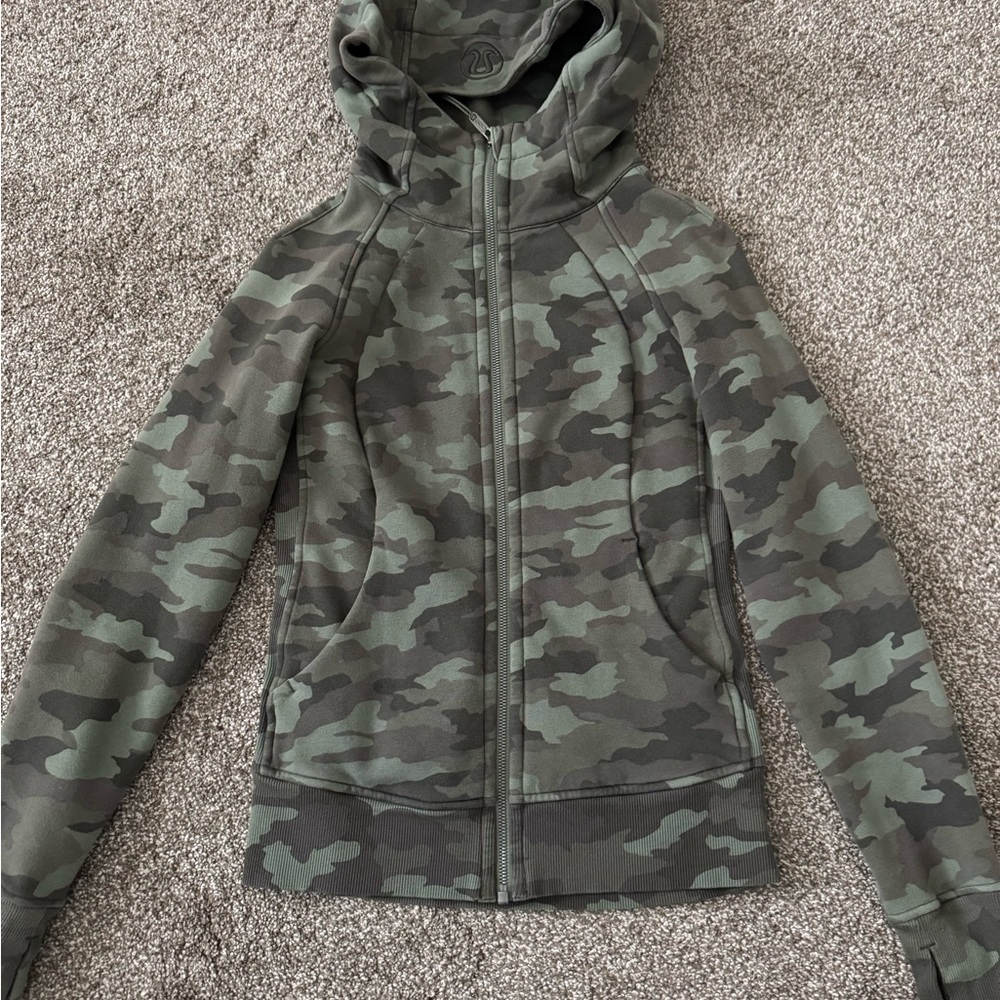 Lululemon Camouflage Zip-Up Fleece Hoodie